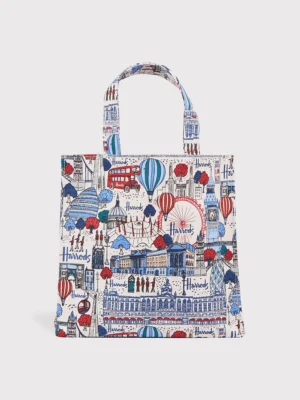 Harrods 歡樂嘉年華帆布印花手提包 Harrods 歡樂嘉年華帆布印花手提包