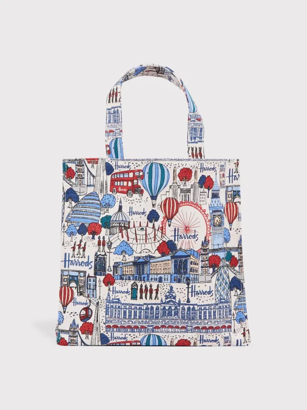 Harrods 歡樂嘉年華帆布印花手提包 Harrods 歡樂嘉年華帆布印花手提包