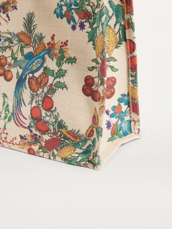 HDBA2432005_3w Harrods 提花設計棉麻布料輕便手提包