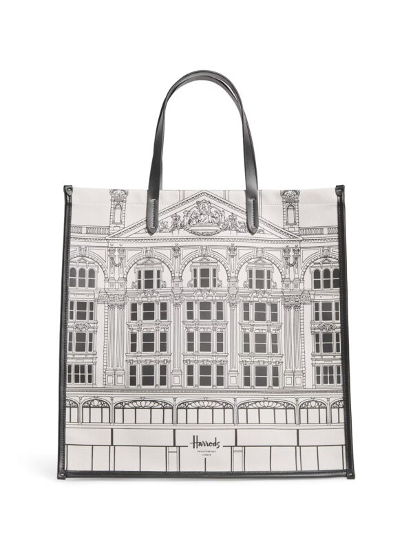 HDBA2532003_1w Harrods 騎士橋建築帆布皮革手提包
