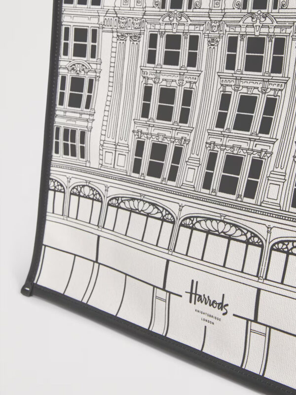 HDBA2532003_4w Harrods 騎士橋建築帆布皮革手提包