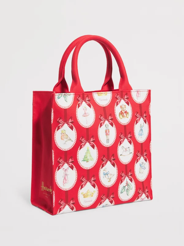 Harrods 聖誕插圖胡桃鉗厚帆布手提包 Harrods 聖誕插圖胡桃鉗厚帆布手提包