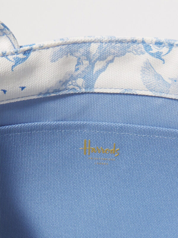 HDBA2532006_5w Harrods 粉色倫敦風景插畫印花厚帆布手提包