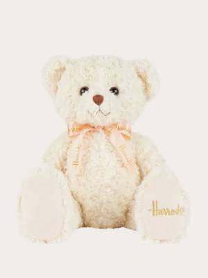 Harrods 粉金蝴蝶結緞帶大哈麗特熊玫瑰泰迪熊娃娃絨毛娃娃 Harrods 粉金蝴蝶結緞帶大哈麗特熊玫瑰泰迪熊娃娃絨毛娃娃
