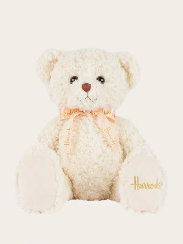 Harrods 粉金蝴蝶結緞帶大哈麗特熊玫瑰泰迪熊娃娃絨毛娃娃 Harrods 粉金蝴蝶結緞帶大哈麗特熊玫瑰泰迪熊娃娃絨毛娃娃