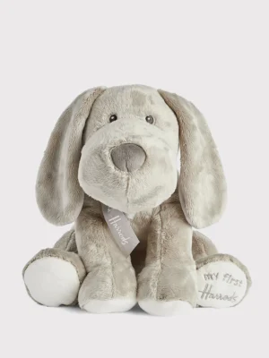 Harrods 刺繡緞帶大耳狗娃娃絨毛娃娃 Harrods 刺繡緞帶大耳狗娃娃絨毛娃娃