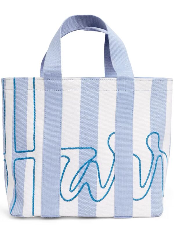 Harrods 全棉條紋Logo手提袋