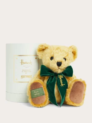 Harrods × Merrythought 刺繡蝴蝶結泰迪熊絨毛娃娃