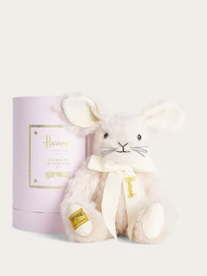 Harrods × Merrythought 刺繡蝴蝶結大耳兔絨毛娃娃