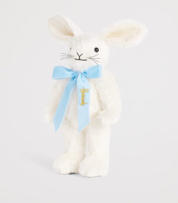 Harrods 藍蝴蝶結兔子絨毛娃娃