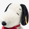 SFDB2530010-00_3 STEIFF 史努比玩偶胸口愛心細節近拍,白色絨毛與精緻車縫工藝