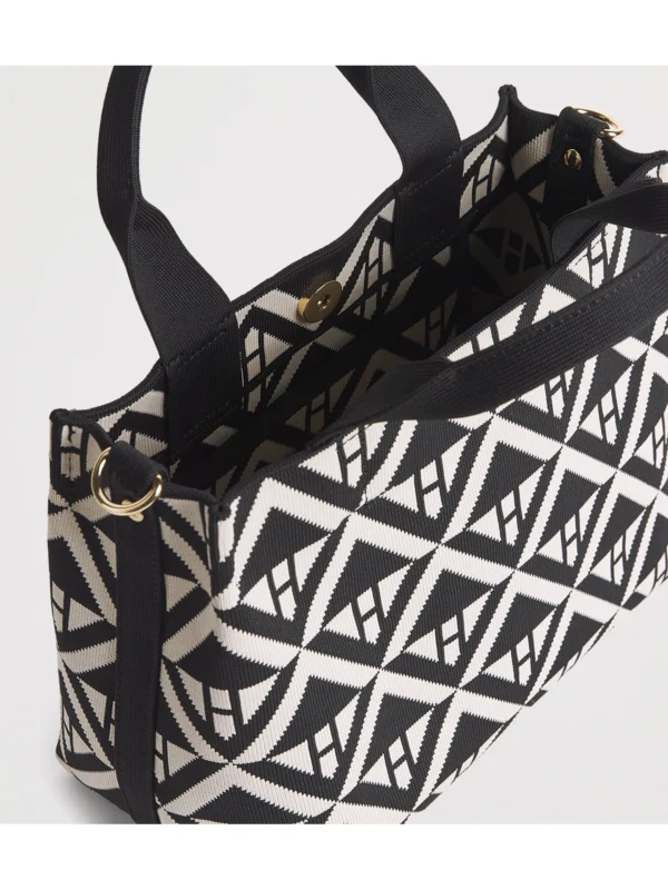 Harrods 黑色環保女包側面與立體包身剪裁