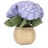 Jellycat 趣味繡球花娃娃與其他 Amuseables 系列植物玩偶的多角度展示，適合作為居家綠植裝飾
