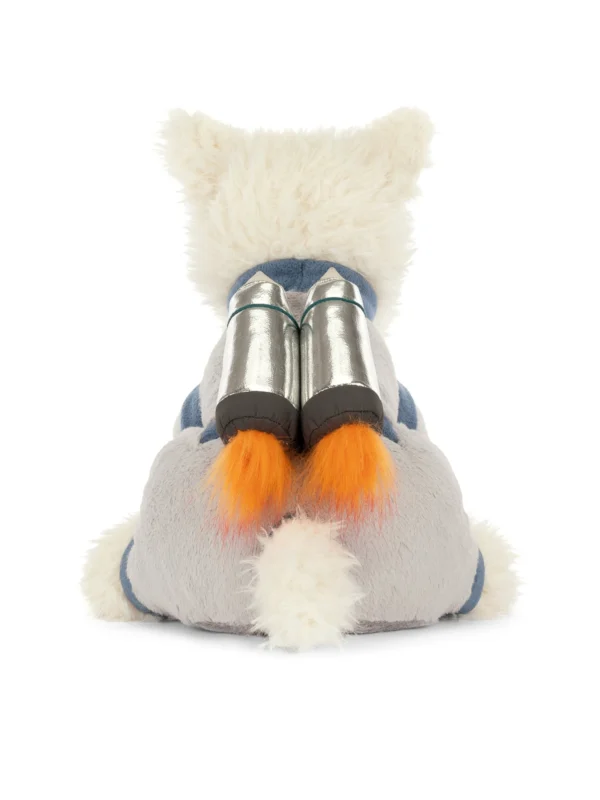 英國直購 Jellycat Munro 太空狗狗玩偶 23cm 特寫，展現極致柔軟毛流與可愛五官