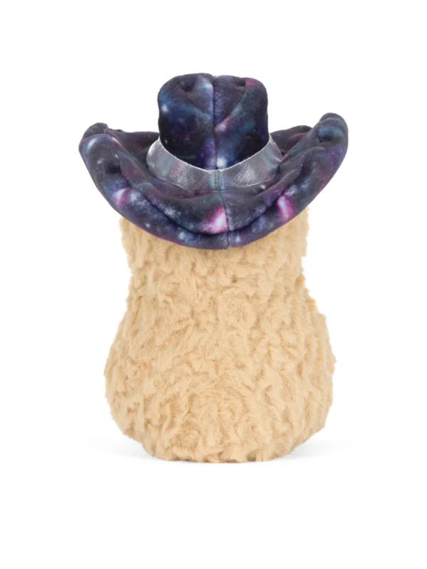 Jellycat 太空牛仔花生極致柔軟棕色毛絨材質與背面設計