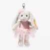 德國 Steiff Hoppie 粉紅芭蕾舞兔子包包吊飾正面照 - 英國代購正版絨毛掛飾