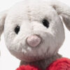 SFAK2610003-00_1 STEIFF Hoppie 兔子吊飾側面細節,展示柔軟白色絨毛質感與搭扣五金配件