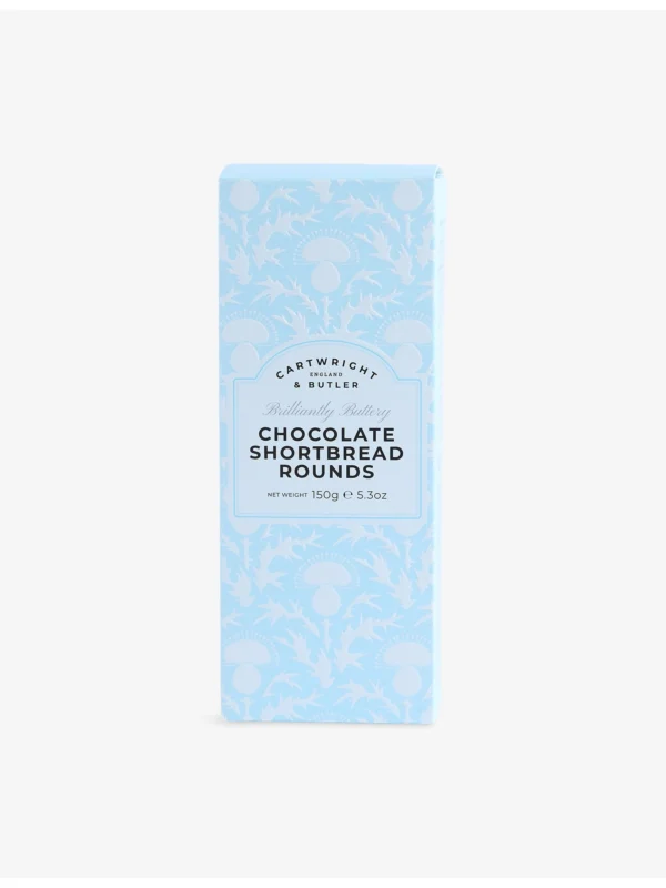 Chocolate_Chunks_Shortbreads_in_Carton_150g_1 Cartwright & Butler 巧克力塊奶油餅乾 150g - 英國精緻藍色紙盒包裝外觀