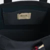 HARRODS Small Cotton Canvas British Rosette Tote Bag_4 Harrods 藍色帆布購物袋雙提把設計細節,適合女性日常手提與優雅穿搭