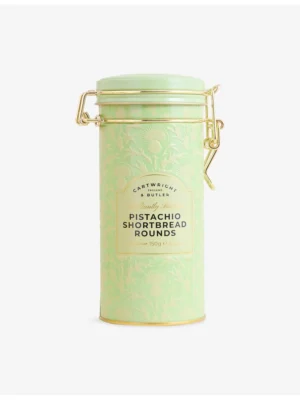 Cartwright & Butler 英國原裝開心果奶油酥餅 - 復古湖水綠鐵罐正面包裝