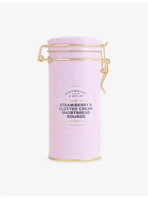 Cartwright & Butler 精美粉色復古鐵罐裝草莓凝脂奶油酥餅 150g - 英國頂級下午茶伴手禮推薦