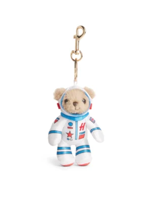HARRODS Astronaut Bear Keychain_1 英國直購 Harrods 宇宙太空人泰迪熊絨毛娃娃包包吊飾正面全身特寫