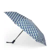 英國 Harrods 幾何圖形印花雨傘 - 藍白現代幾何圖騰正面展示