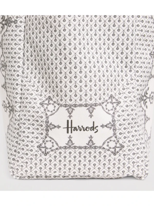 HARRODS Lace Print Tote Bag_4 女性手提 Harrods 蕾絲珠寶印花托特包的圖案細析