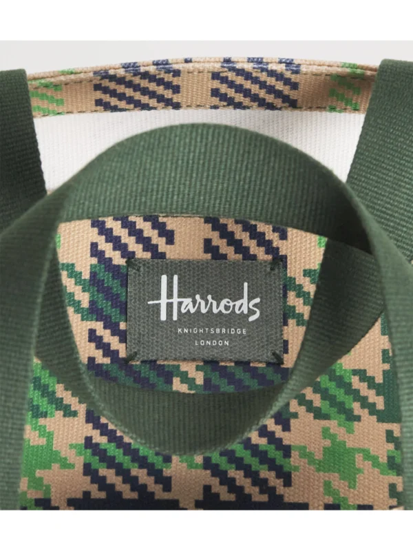 HARRODS Mini Tartan Check Tote Bag_5 Harrods 帆布托特包內部結構展示,附實用收納小內袋