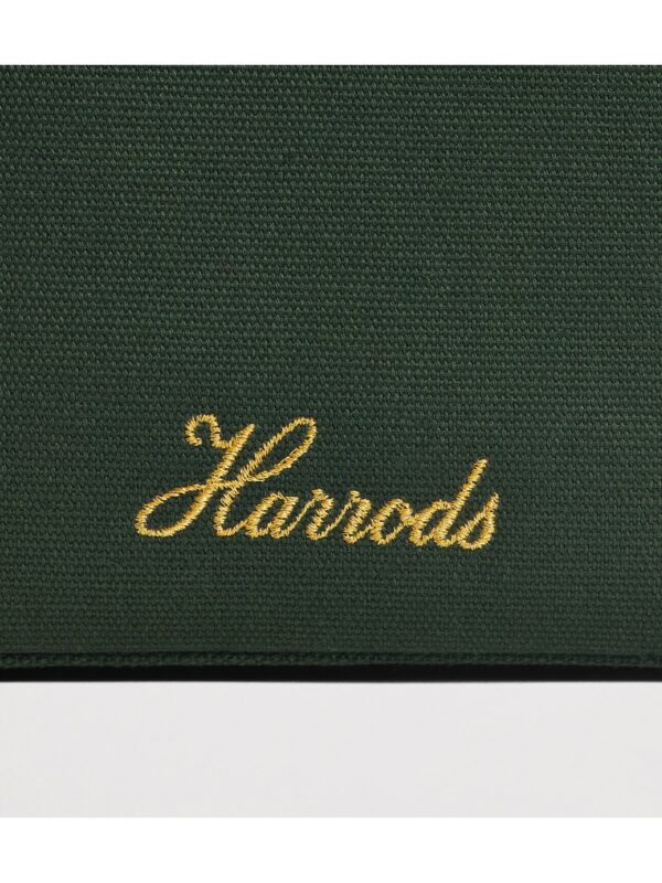 HARRODS-Canvas-Horse-Tote-Bag_3-mc Harrods Canvas Horse Tote Bag 整體平放展示,呈現尺寸比例與串珠貼片全貌
