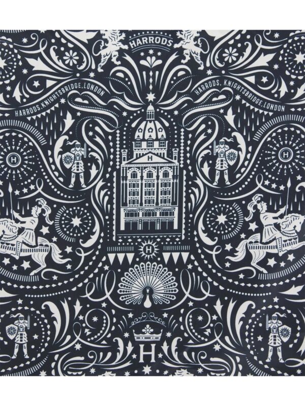 HARRODS-Knights-of-Brompton-Pocket-Shopper-Bag_4-mc Harrods 騎士橋購物袋折疊收納示意,整齊收入附屬拉鍊小袋中