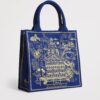HARRODS-Small-Gold-Building-Shopper-Bag_2-1-mc 英國正品 Harrods 純棉手提購物袋細節 - 搭配實用內插袋與便利磁力開合設計