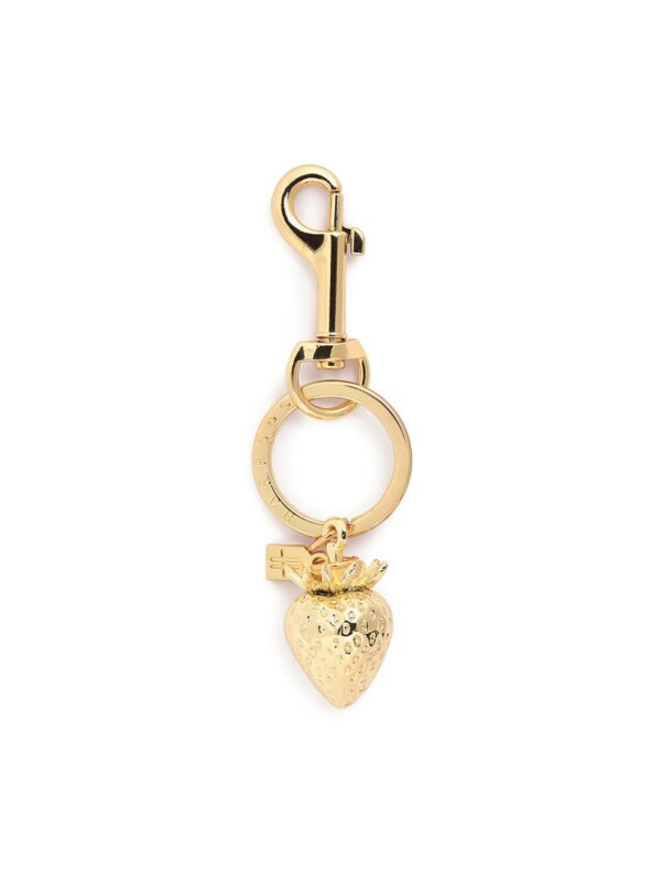 HARRODS-Strawberry-Keyring_1-1-uni Harrods 草莓造型金色金屬鑰匙圈包包吊飾