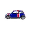 HDAD2610005-65-uni Harrods × Mini Cooper 米字旗版小車擺飾正面,鮮明英國國旗配色,附哈羅德百貨禮盒