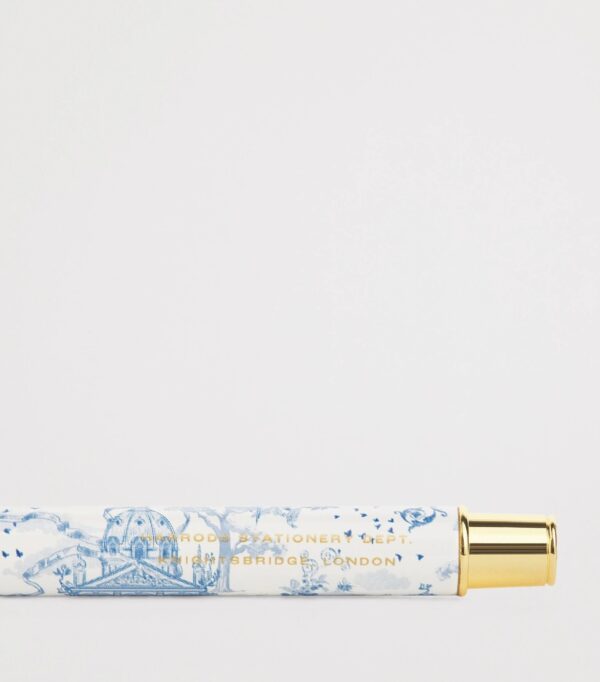 HDAS2630001-62_3-mc Harrods Toile Ballpoint Pen 禮盒包裝整體展示,適合收藏或作為英倫紀念品贈禮