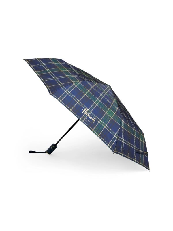 HDAU2622006-65_1-1-uni Harrods 英倫深藍格紋折疊雨傘