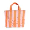 HDBA2612002-22-uni Harrods 全棉條紋Logo手提袋