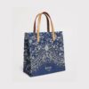 HDBA2622002-1-uni Harrods 鍍金蝴蝶印花藍色手提托特包