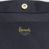 HDBB2622005-69_3-mc Harrods 藍色純棉托特包內部特寫,顯示磁扣開合與內置插袋結構
