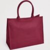 HDBB2622019-18_2-mc Harrods Logo Tote Bag 側面角度,展示雙頂提把與金色五金細節