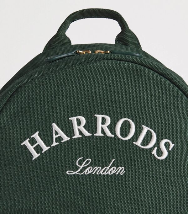 HDBC2632002-55_4-mc Harrods 綠色後背包內部結構展示,寬敞主隔層與內插袋一覽