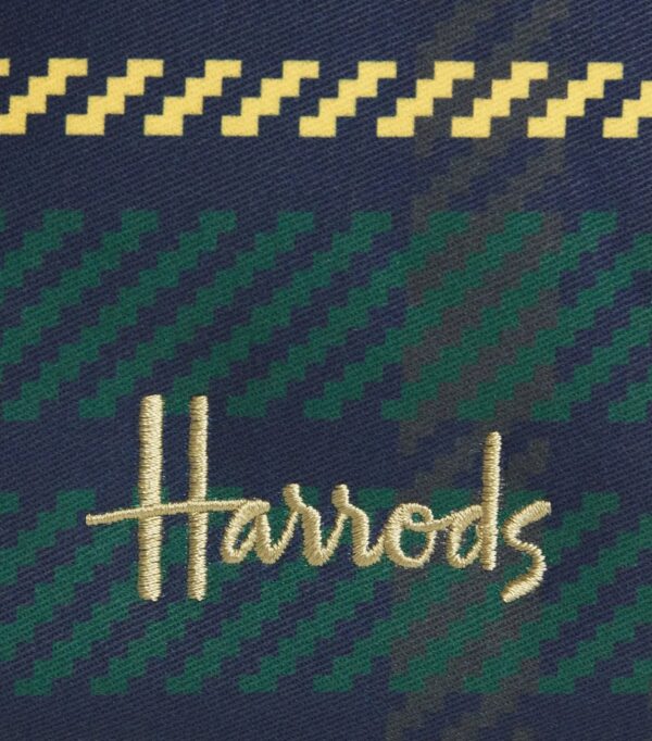 HDBE2630002-58_4-mc Harrods 綠色格紋小化妝包開口內部收納空間展示