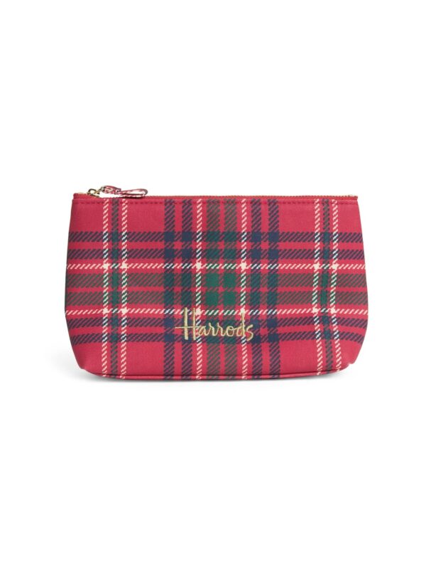 HDBE2630003-14_1-1-uni Harrods 蘇格蘭格紋純棉Logo拉鍊收納包