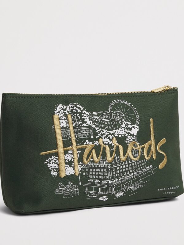 Harrods City Stories 手拿包側面角度,呈現約 6cm 立體深度與拉鍊細節