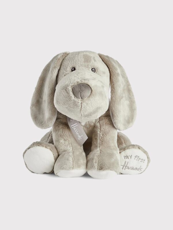 HDDB2510011-1-uni Harrods 灰色大耳狗毛絨玩偶 27cm