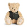 HDDB2610012-81-uni 英國 Harrods Leo 里歐棕褐色泰迪熊正面全身照,身著金釦西裝背心馬甲