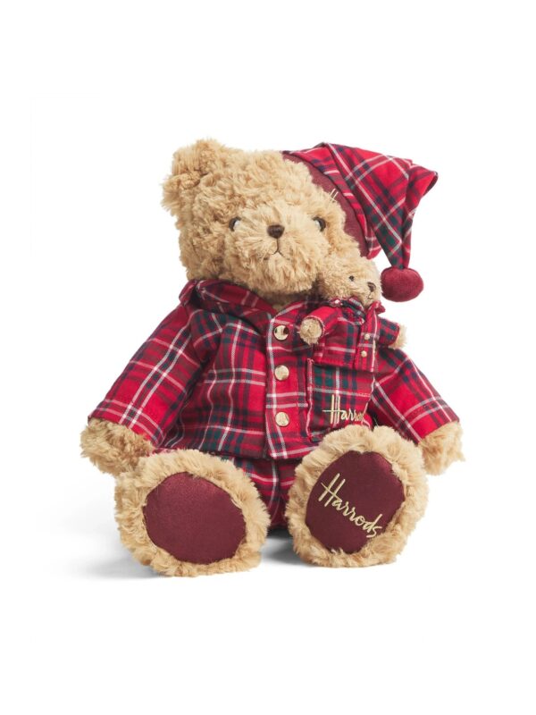 HDDB2620007-18_1-1-1-uni Harrods 格子睡衣泰迪熊絨毛娃娃(25cm)