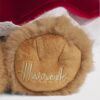HDDB2620012-86_2-mc 英國 Harrods Bunny Soft Toy 棕色兔子娃娃側面細節,展示柔軟毛絨材質與精緻裙裝設計