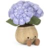 JCDB2610003-72-Amuseables-Hydrangea-24cm_2-mc JELLYCAT 繡球花娃娃側面特寫,呈現細緻繩絨葉片層次與粉紫色花朵質感