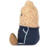 JCDB2610005-81-Amuseables-Peanut-Star-Student-Outfit-15cm_3-mc JELLYCAT Amuseables Peanut 娃娃近拍細節,金色繡線眼鏡框與星星刺繡特寫